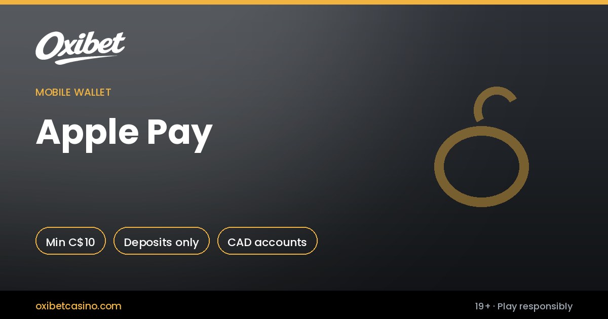 Apple Pay deposits and withdrawals at Oxibet Casino Canada