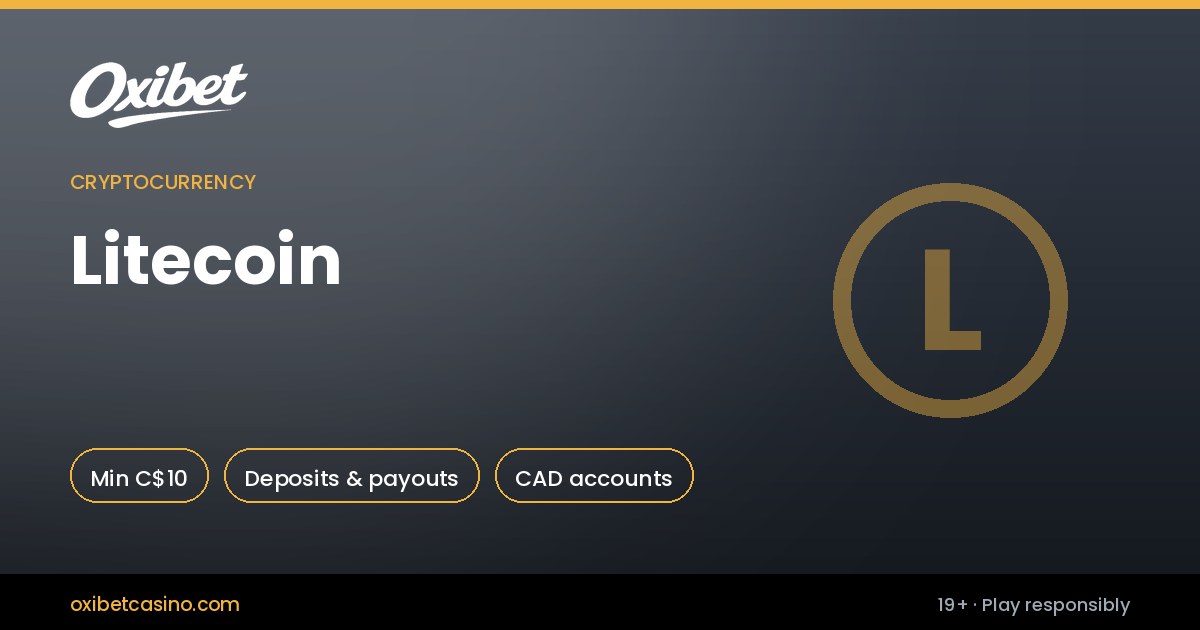 Litecoin deposits and withdrawals at Oxibet Casino Canada
