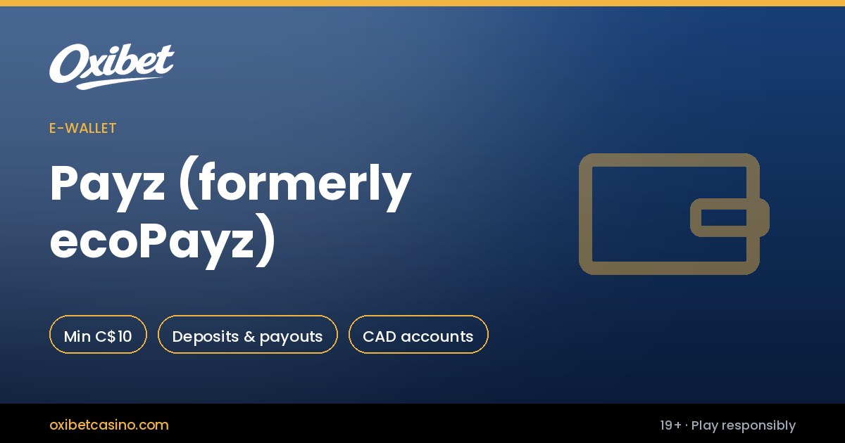 Payz (formerly ecoPayz) deposits and withdrawals at Oxibet Casino Canada
